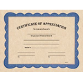 Certificate of Appreciation - Parchtone 8-1/2" x 11"